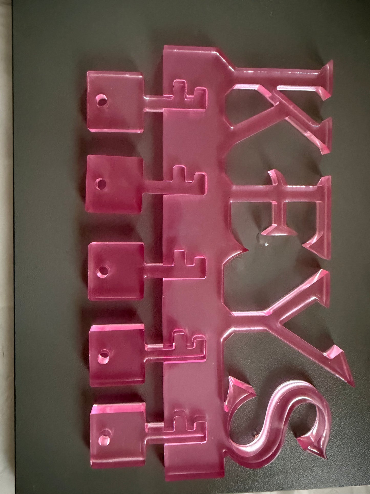 Pink ‘Keys’ keys holder - Glow in the Dark