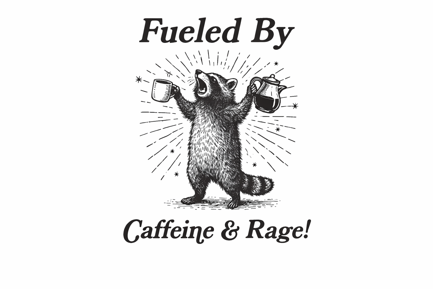 Fueled by caffeine and rage!