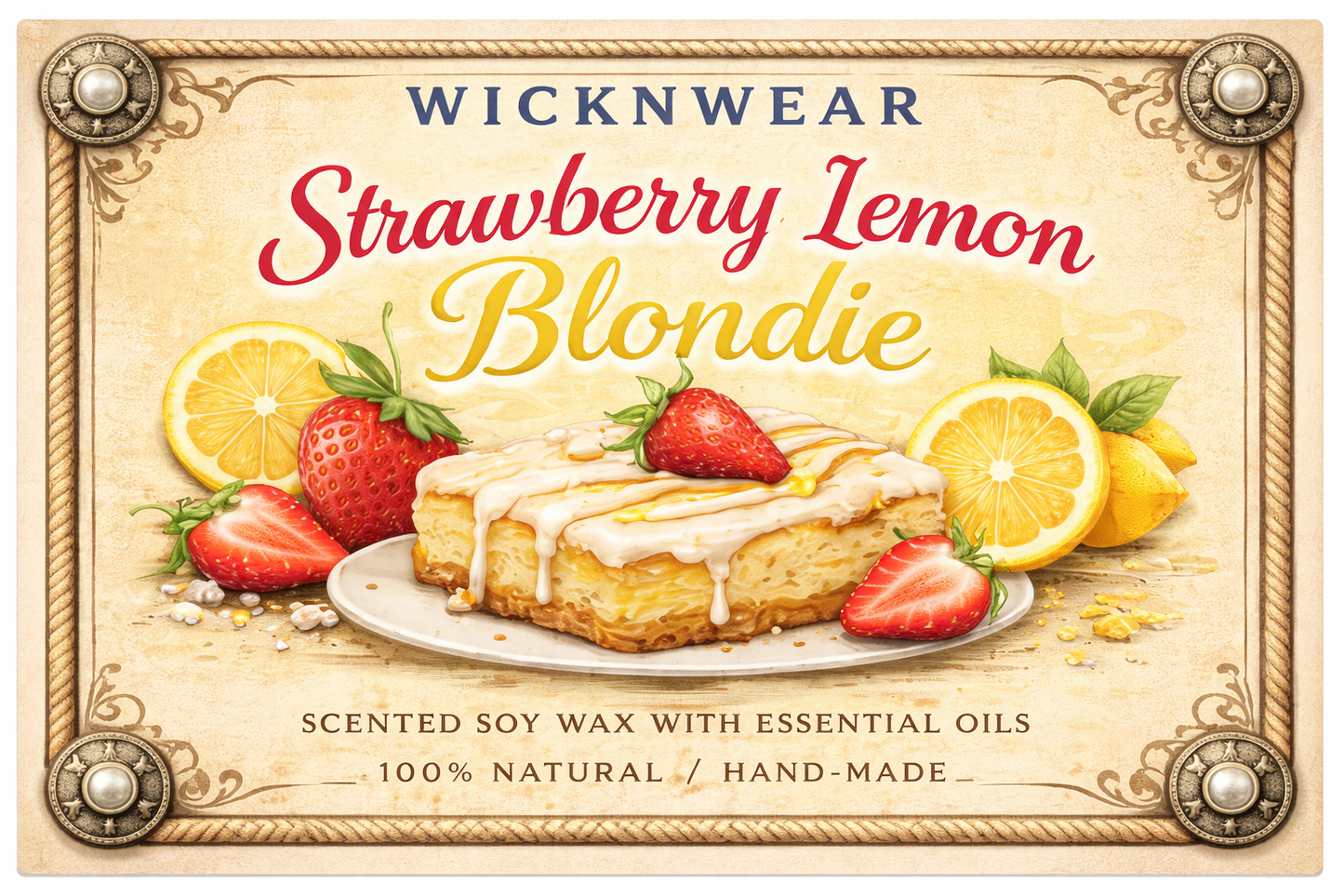 Strawberry Lemon Blondie