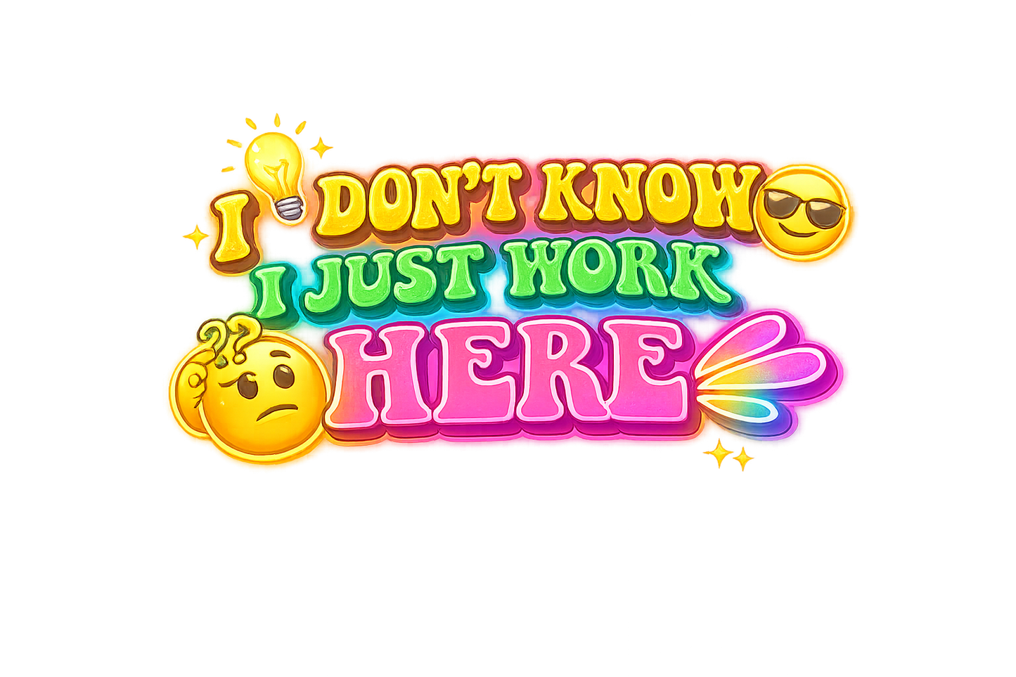 I dont know I just work here