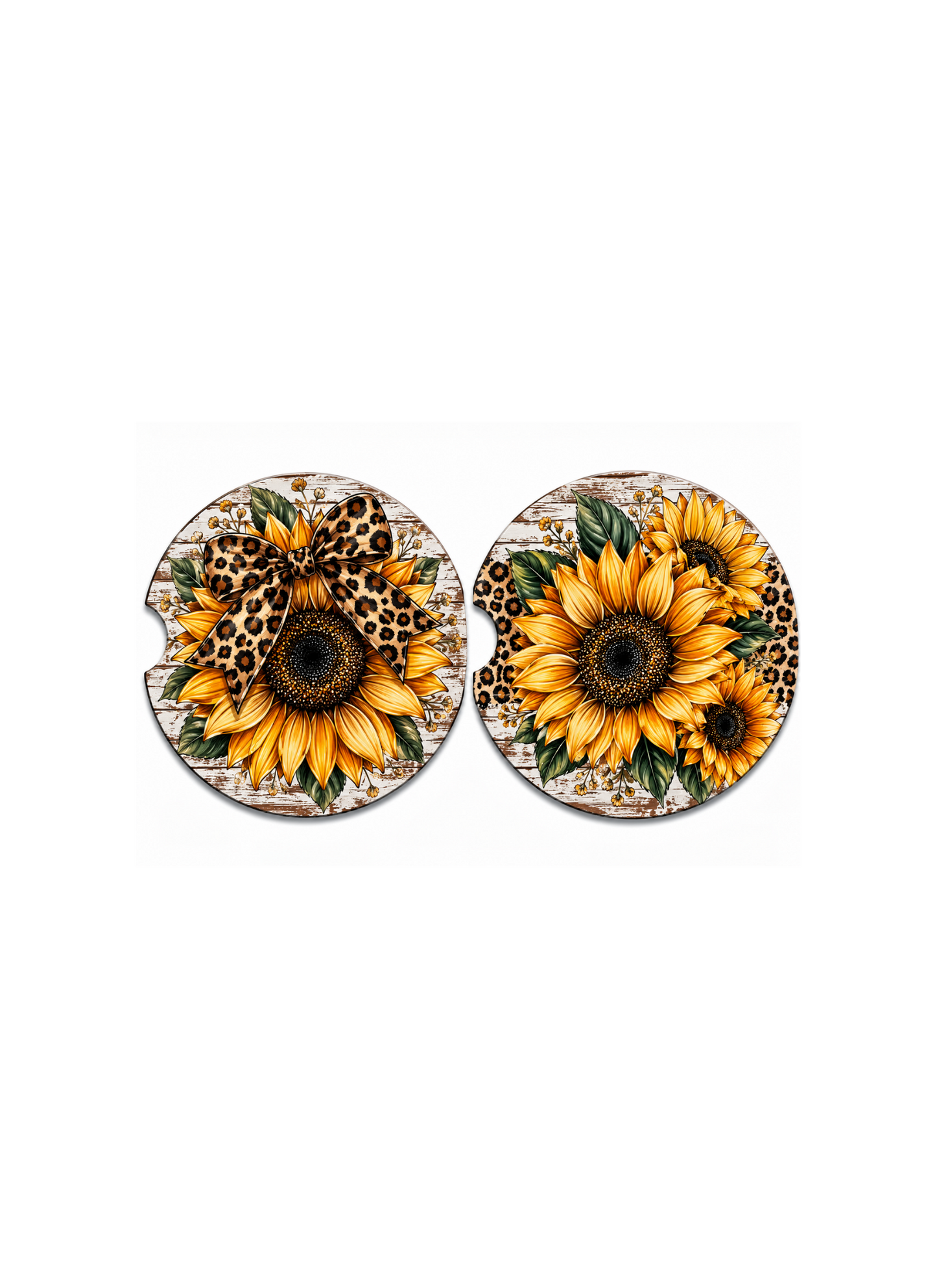 Sunflower - Car Coasters Set