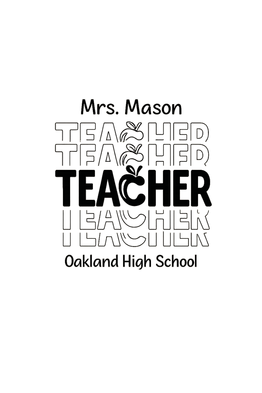 Teacher, Teacher, Teacher - School Name