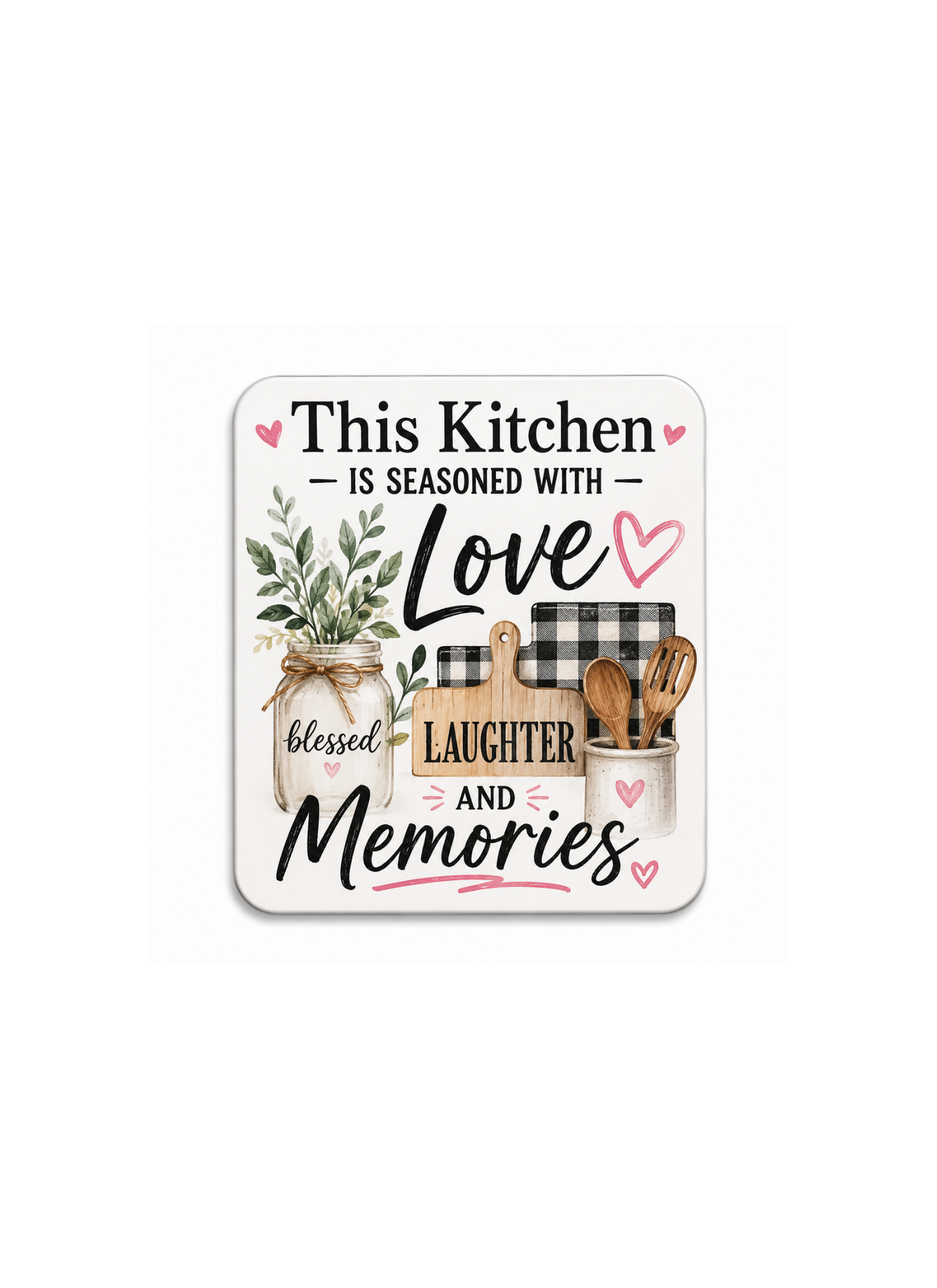 This kitchen - is seasoned with - love and memories - Fridge Magnet